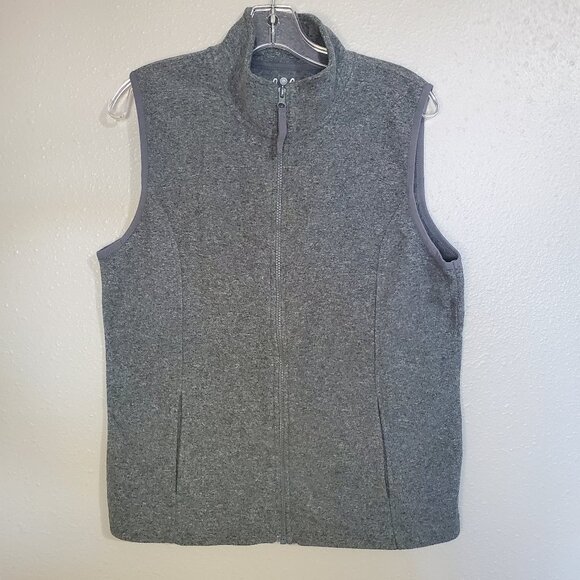 Made for Life Fleece Grey Vest Women's Large Sleeveless Hiking Outdoor - Picture 1 of 7